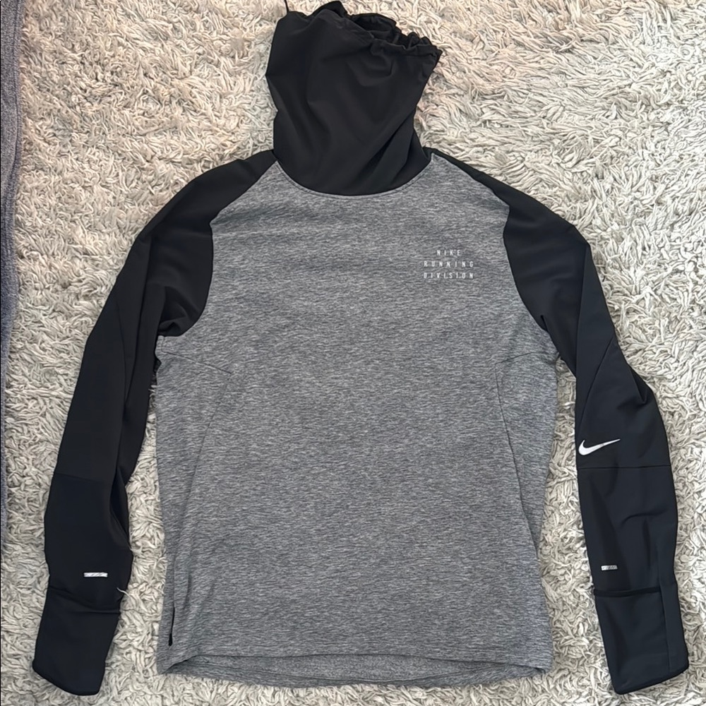 Nike Running Division Black and Gray Hoodie